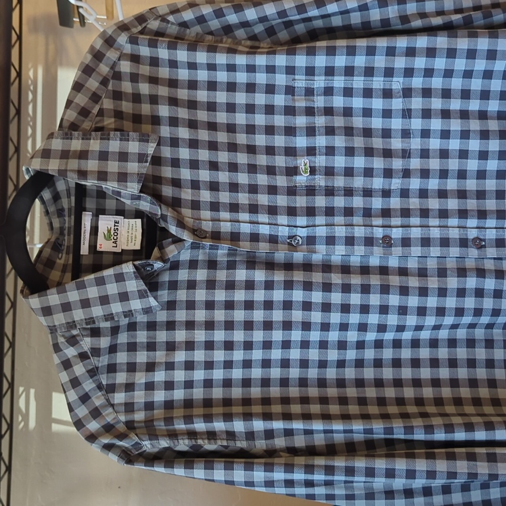 Lacoste Modern Fit button up long sleeve shirt